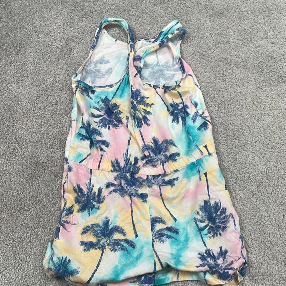 Girls Hawaiian Print Short Rompers Size Small